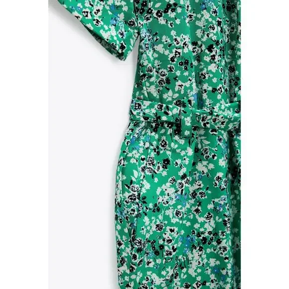 Zara Floral Printed Cotton Jumpsuit - Picture 9 of 13